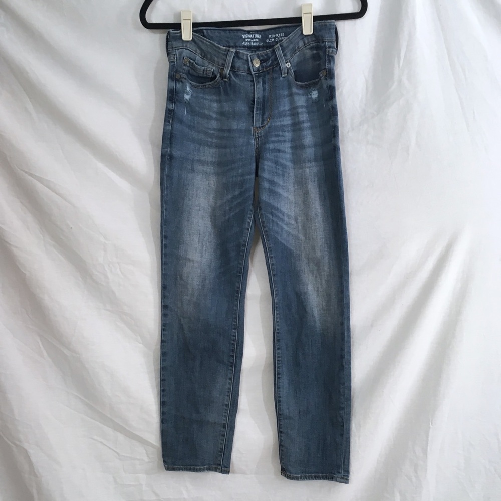 4/$20 Levi Strauss Signature Denim Slim Cuff Jeans